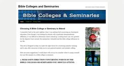 Desktop Screenshot of biblecollegesandseminaries.com