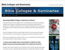 Tablet Screenshot of biblecollegesandseminaries.com